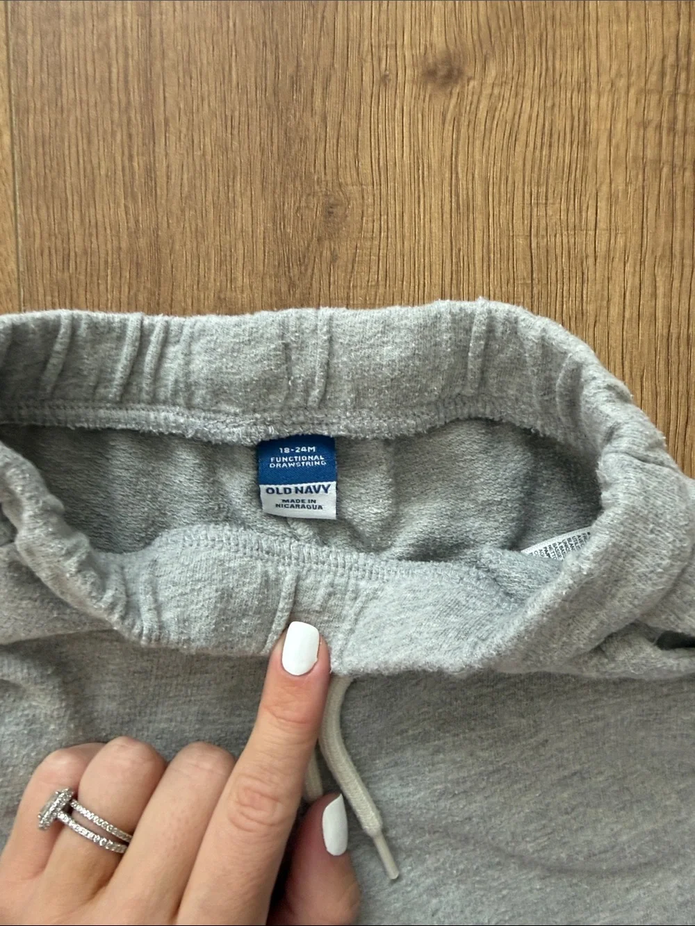 Size 18-24 mo Old Navy Light Gray Jogger Sweatpants with Drawstring
